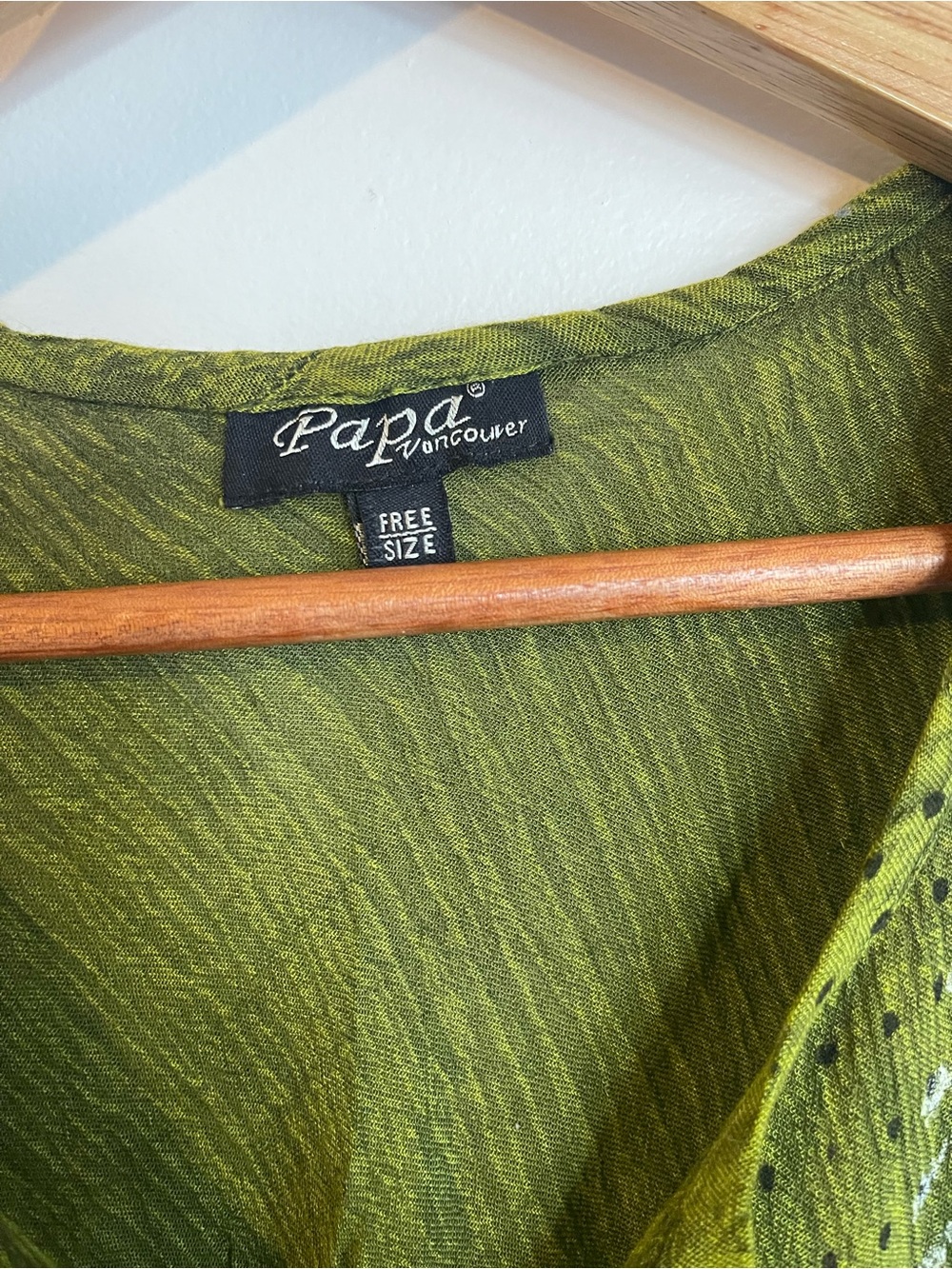 Papa Vancouver Olive Green Paisley Crinkle Tunic FreeSize - Picture 3 of 4